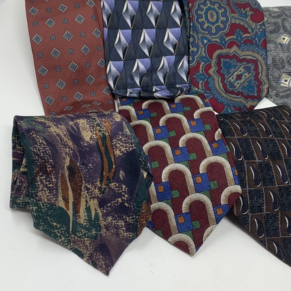 Lot of 10 - 100% Silk Ties Neckties Wide - Picture 4 of 9
